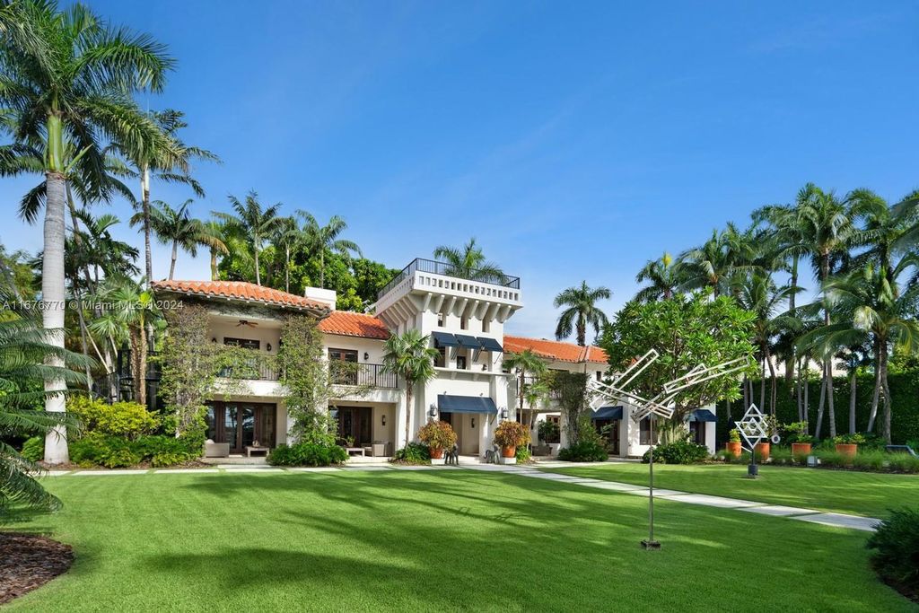 $54 Million Luxurious Waterfront Estate on Miami Beach's Prestigious Star Island with Captivating Bay Views