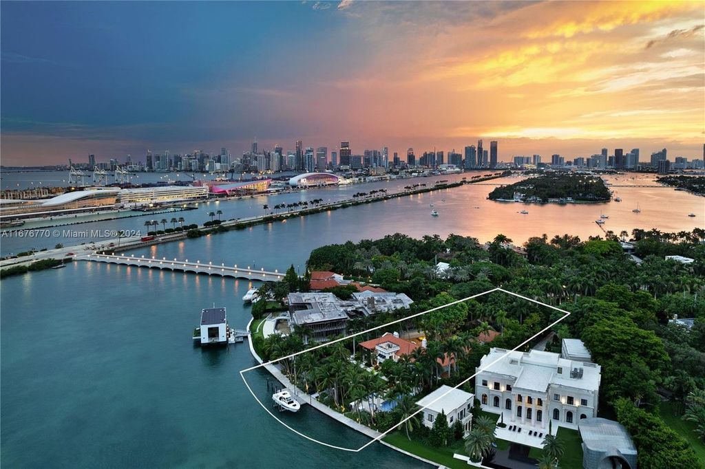 $54 Million Luxurious Waterfront Estate on Miami Beach's Prestigious Star Island with Captivating Bay Views