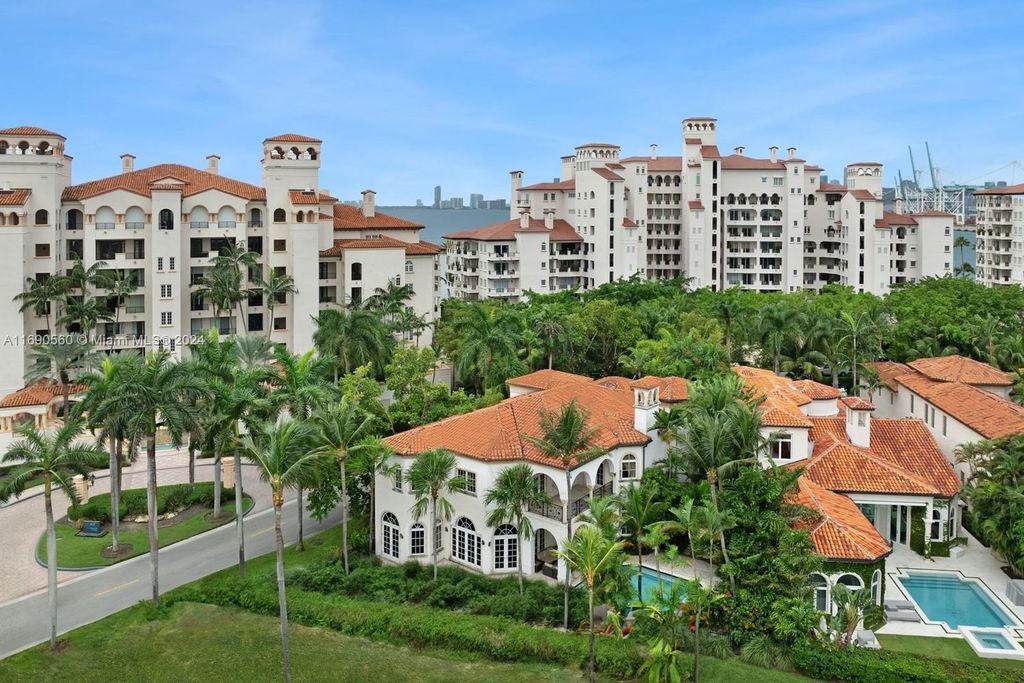 Exclusive Fisher Island Estate with 6 Bedrooms Private Pool Spa and Panoramic Coastal Views Listed at $15.9 Million