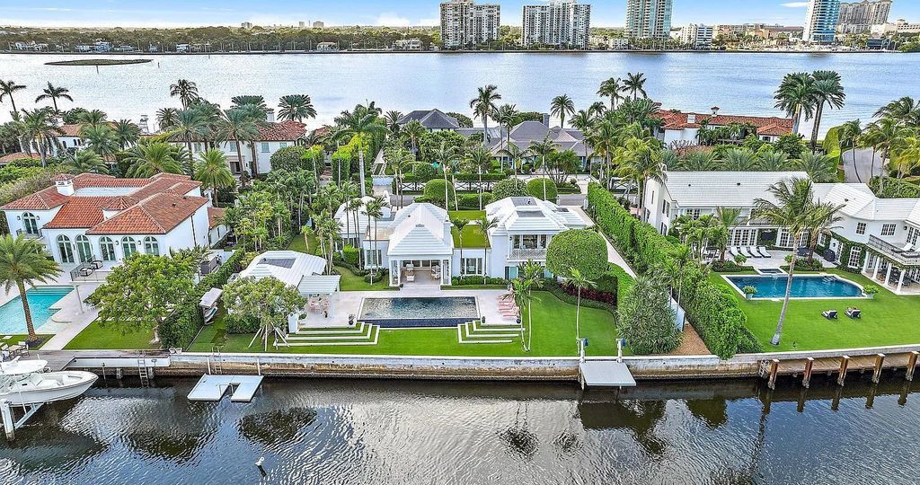 Luxurious $24.9 Million Bermuda-Style Estate with 150' Waterfront in Palm Beach