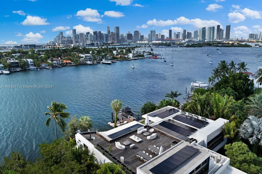 Luxurious $37.5 Million Waterfront Estate with Skyline Views on Prestigious Hibiscus Island, Miami Beach