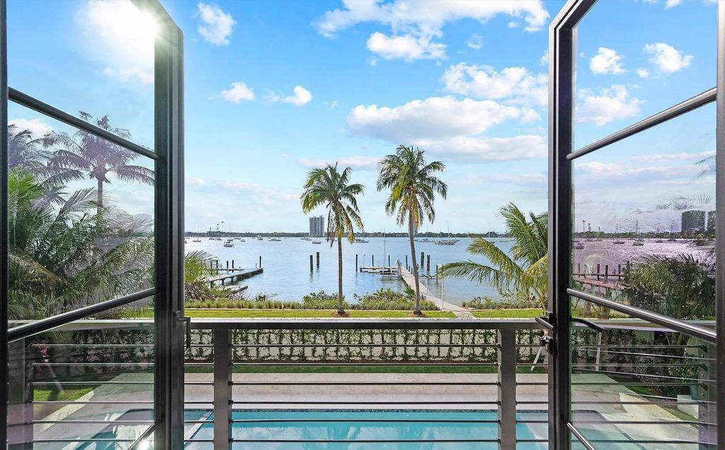 Stunning $64.5 Million Art Deco Intracoastal Estate with Private Dock and Luxe Amenities in Palm Beach