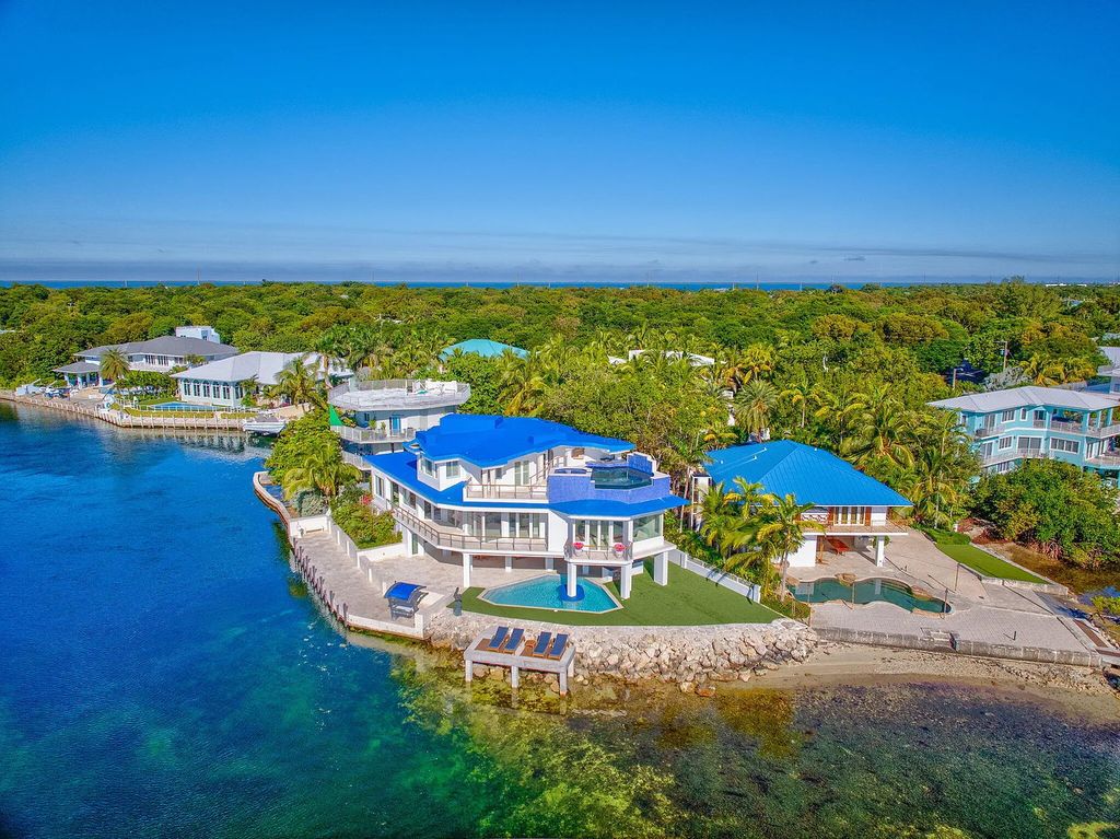 $16 Million Custom Waterfront Estate with Rooftop Infinity Pool and Private Dockage in Key Largo