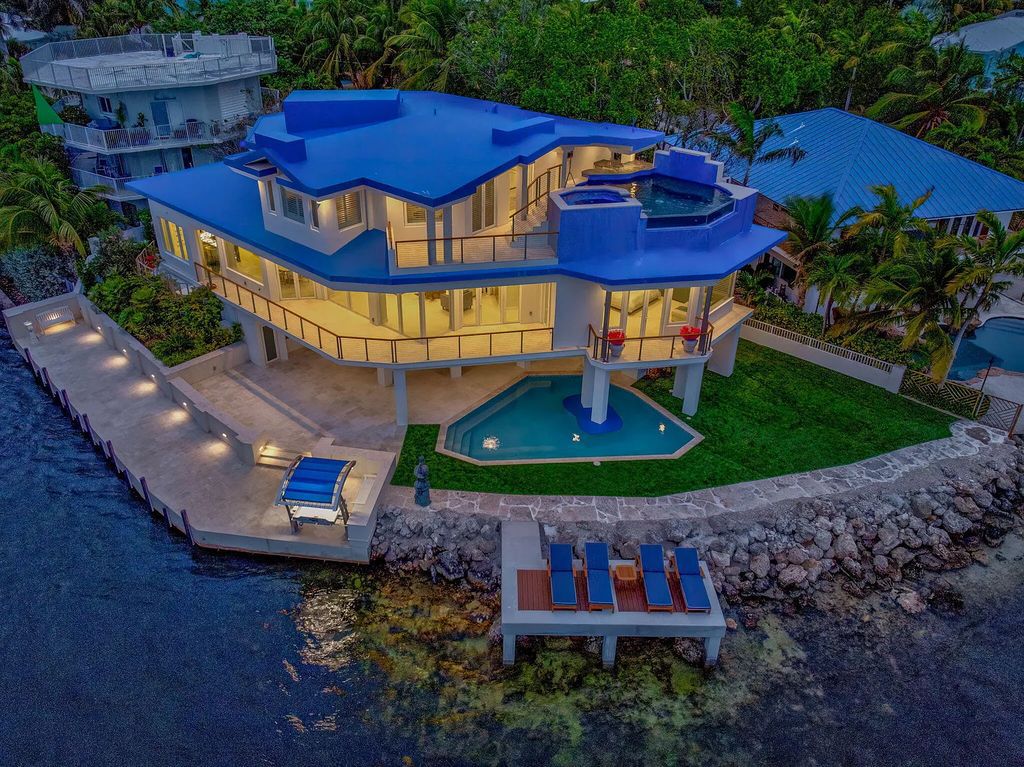 $16 Million Custom Waterfront Estate with Rooftop Infinity Pool and Private Dockage in Key Largo