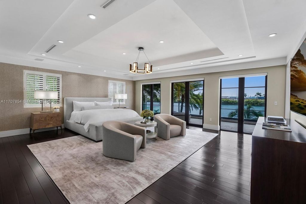 $24.5 Million Luxurious Waterfront Estate in Miami Beach with Rooftop Terrace, and Stunning Miami Skyline Views