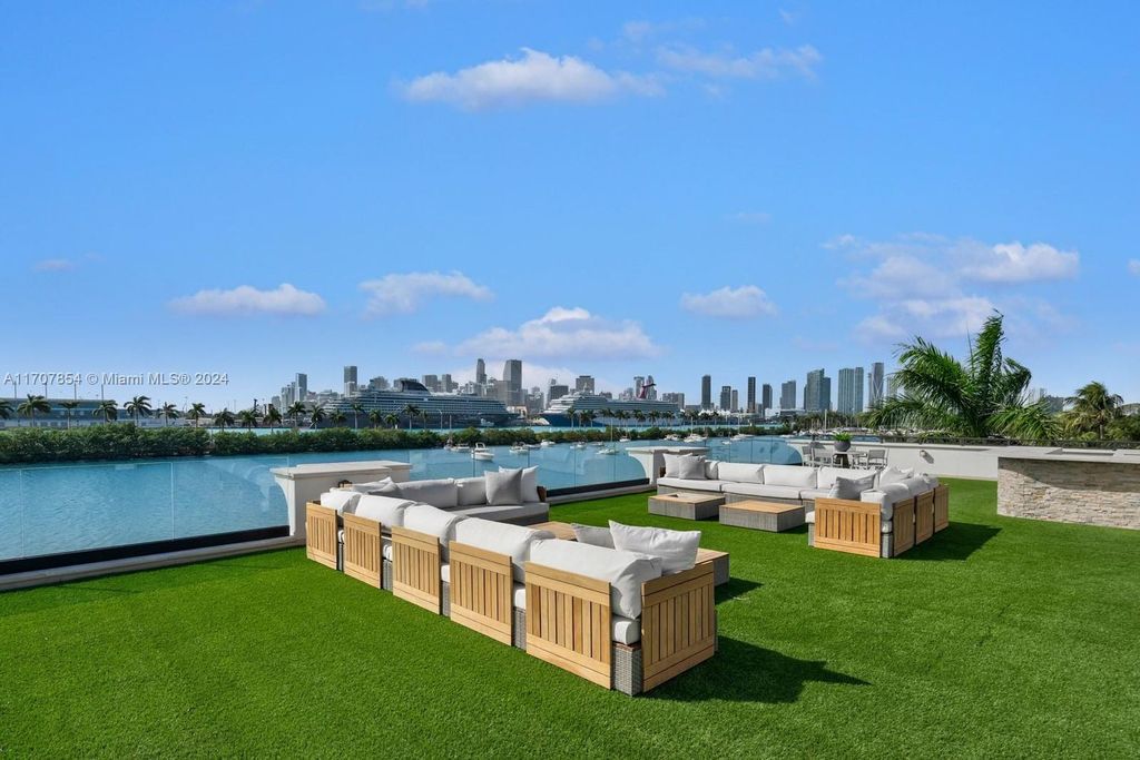 $24.5 Million Luxurious Waterfront Estate in Miami Beach with Rooftop Terrace, and Stunning Miami Skyline Views