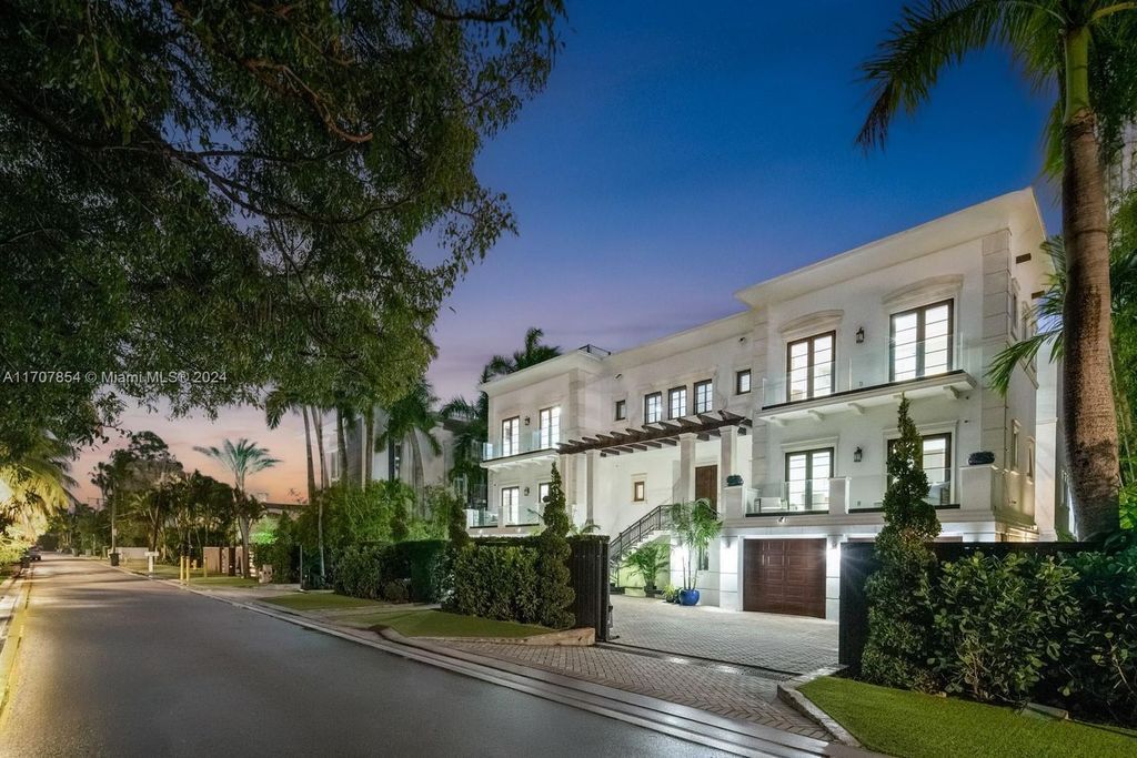 $24.5 Million Luxurious Waterfront Estate in Miami Beach with Rooftop Terrace, and Stunning Miami Skyline Views