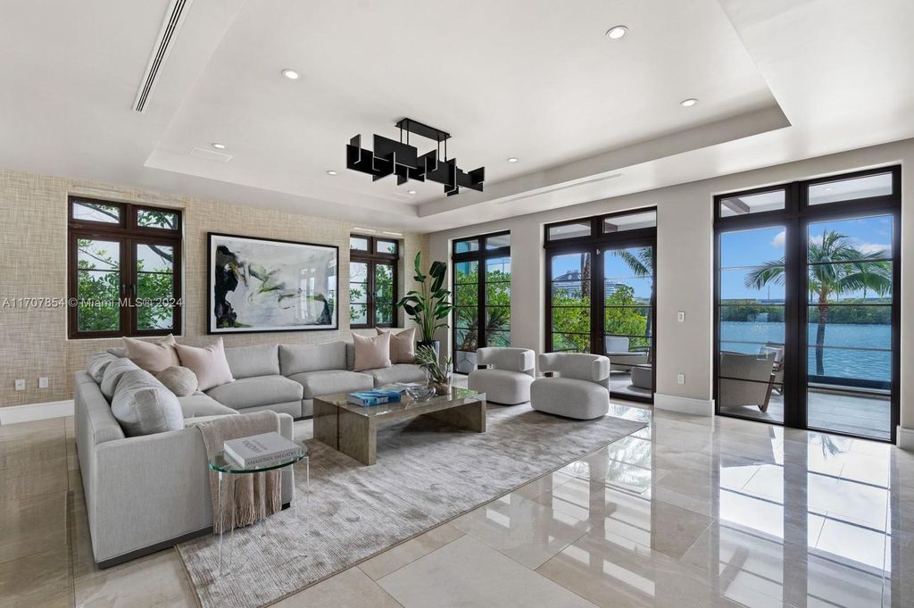 $24.5 Million Luxurious Waterfront Estate in Miami Beach with Rooftop Terrace, and Stunning Miami Skyline Views