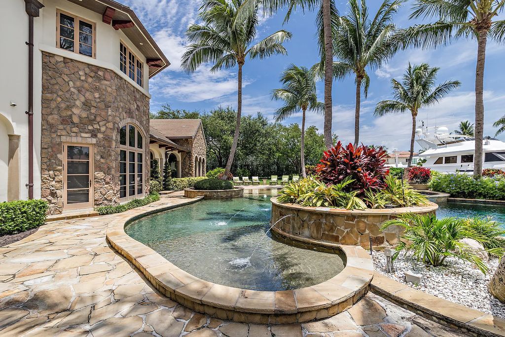 $32 Million Majestic Waterfront Estate with Yacht Dock in Boca Raton's Exclusive Royal Palm Yacht Club