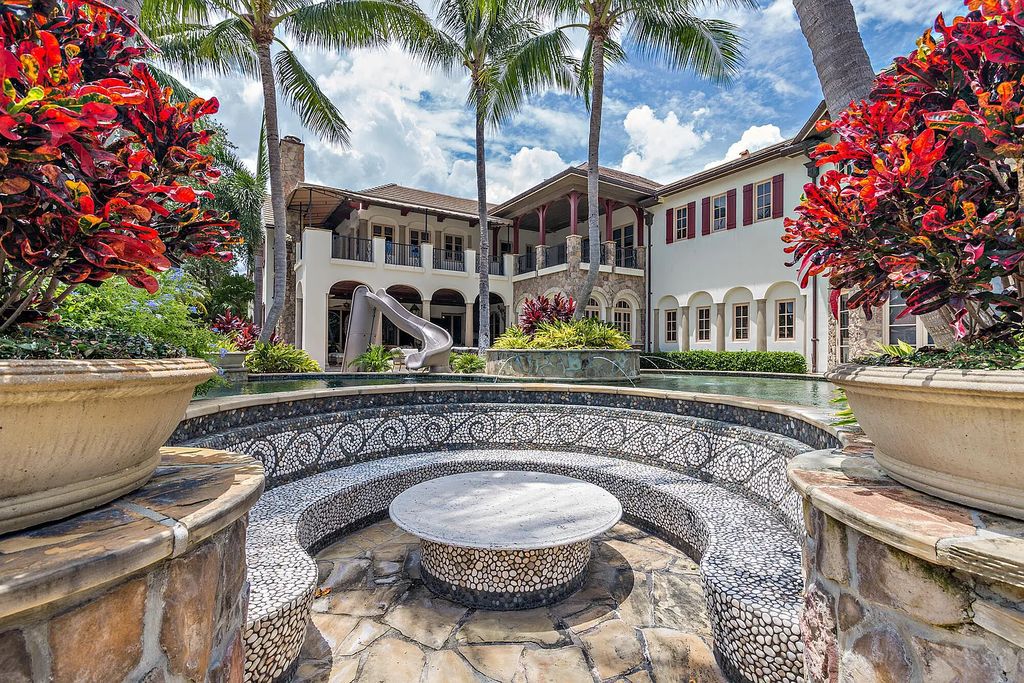 $32 Million Majestic Waterfront Estate with Yacht Dock in Boca Raton's Exclusive Royal Palm Yacht Club