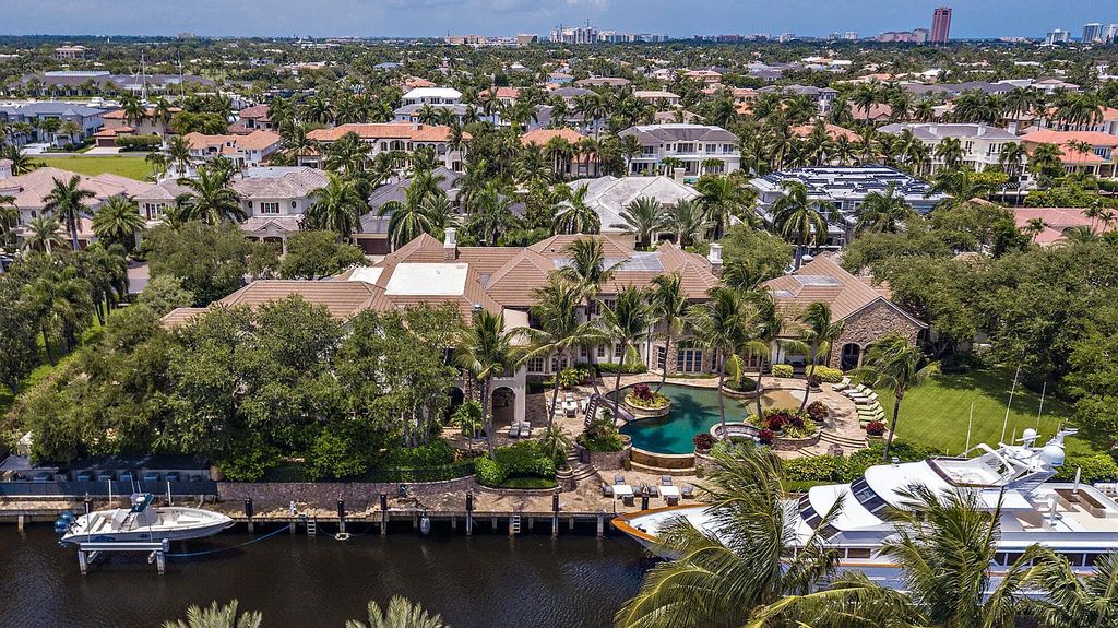 $32 Million Majestic Waterfront Estate with Yacht Dock in Boca Raton's Exclusive Royal Palm Yacht Club