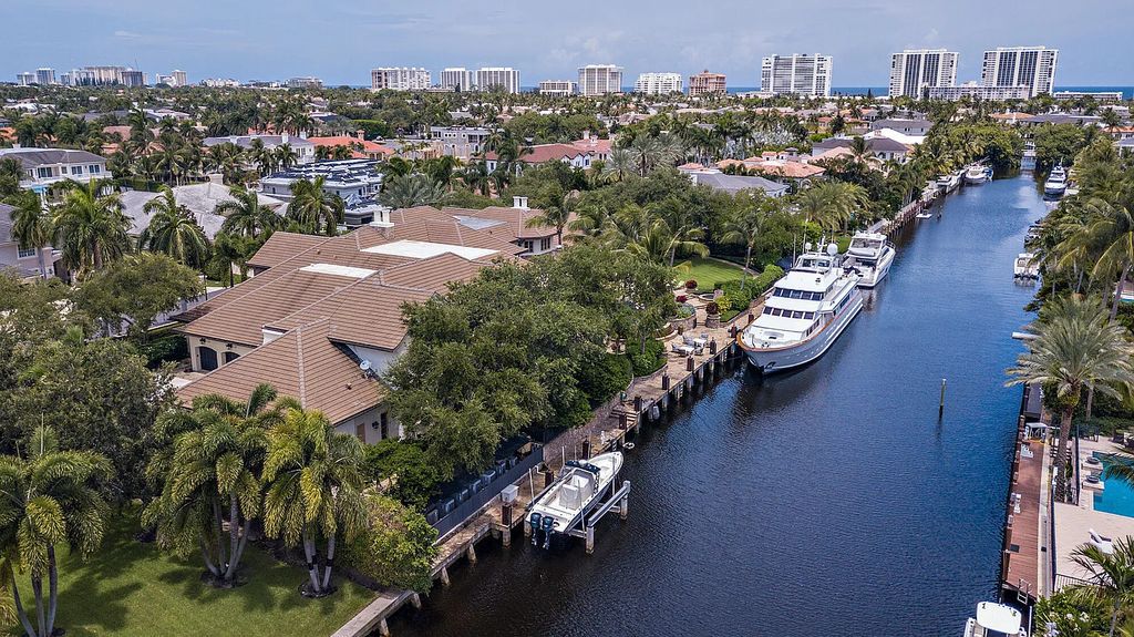 $32 Million Majestic Waterfront Estate with Yacht Dock in Boca Raton's Exclusive Royal Palm Yacht Club