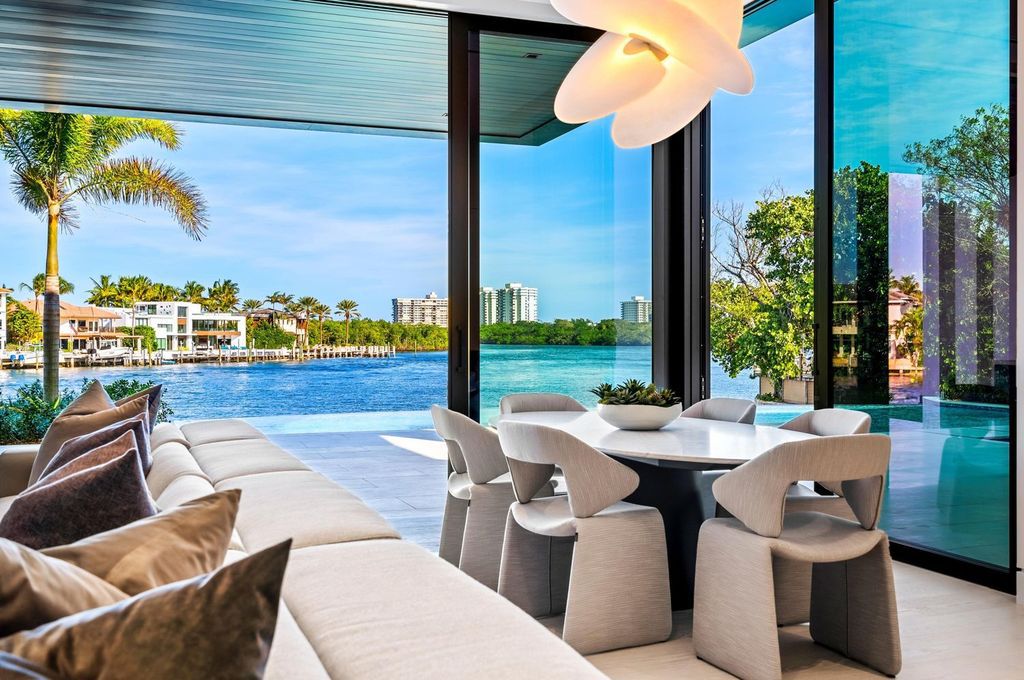 $34.8 Million Orchid Point Waterfront Estate with Yacht Dockage and Stunning Modern Design in Boca Raton