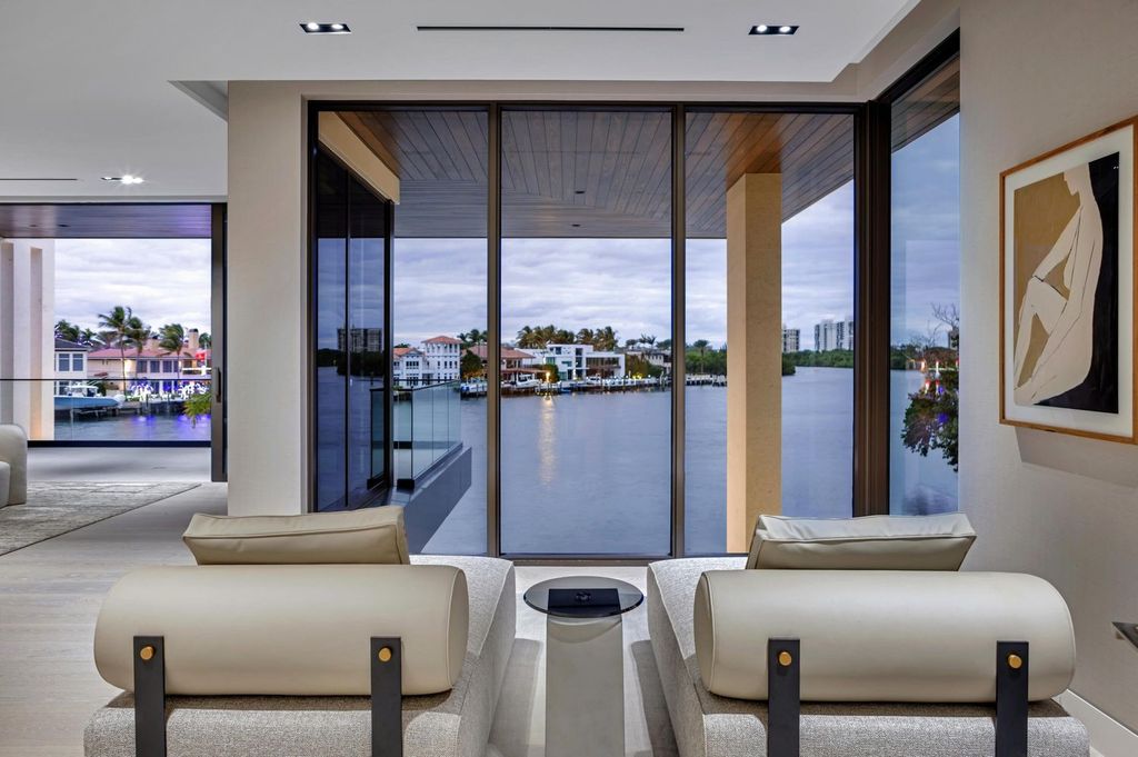 $34.8 Million Orchid Point Waterfront Estate with Yacht Dockage and Stunning Modern Design in Boca Raton