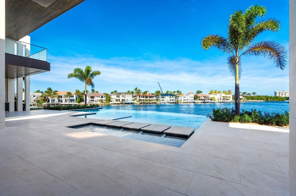 $34.8 Million Orchid Point Waterfront Estate with Yacht Dockage and Stunning Modern Design in Boca Raton