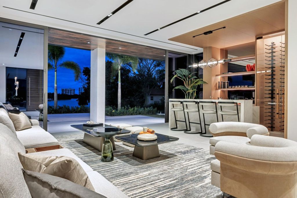 $34.8 Million Orchid Point Waterfront Estate with Yacht Dockage and Stunning Modern Design in Boca Raton