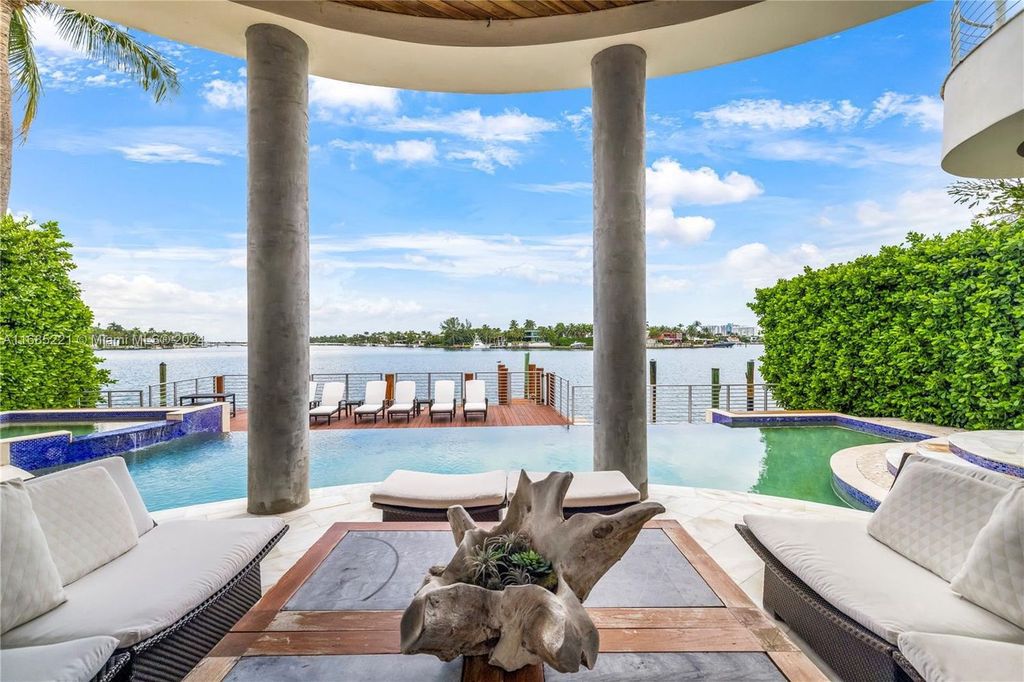 $35 Million Waterfront Estate with 80-Foot Dock and Rooftop Terrace on Exclusive Hibiscus Island, Miami Beach