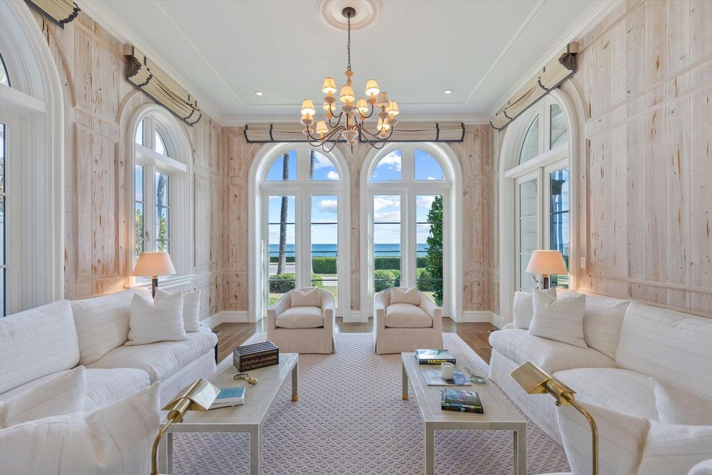 $60 Million Mediterranean Oceanfront Estate with 100 Feet of Private Beachfront in Palm Beach