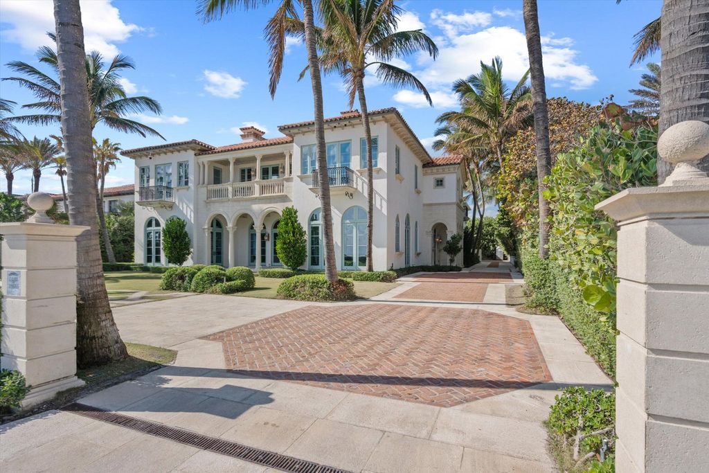 $60 Million Mediterranean Oceanfront Estate with 100 Feet of Private Beachfront in Palm Beach