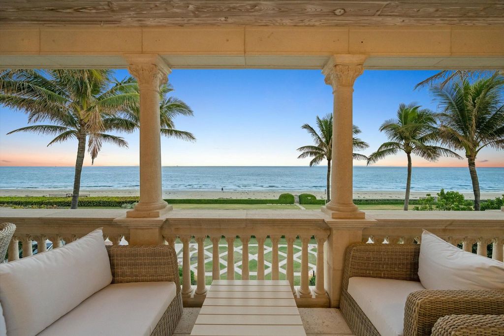 $60 Million Mediterranean Oceanfront Estate with 100 Feet of Private Beachfront in Palm Beach