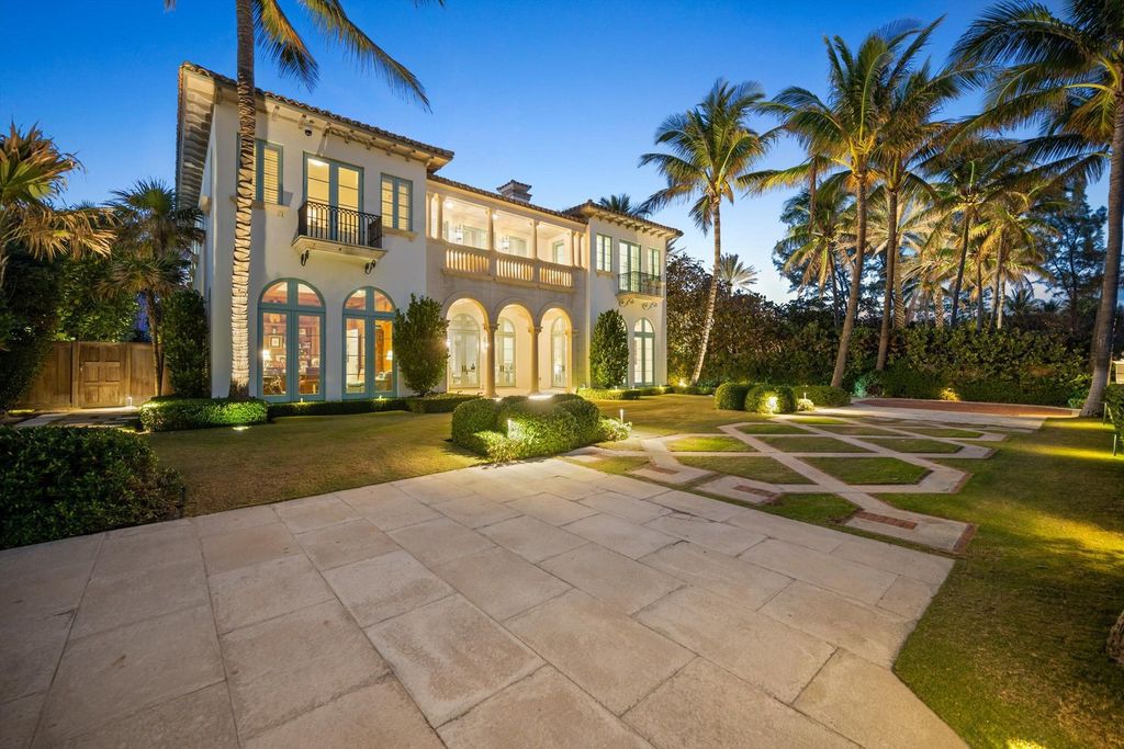 $60 Million Mediterranean Oceanfront Estate with 100 Feet of Private Beachfront in Palm Beach