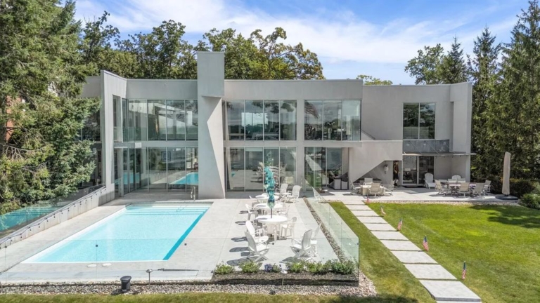 A Waterfront Dream: Stunning Modern Lake Home in Michigan for $4,199,000