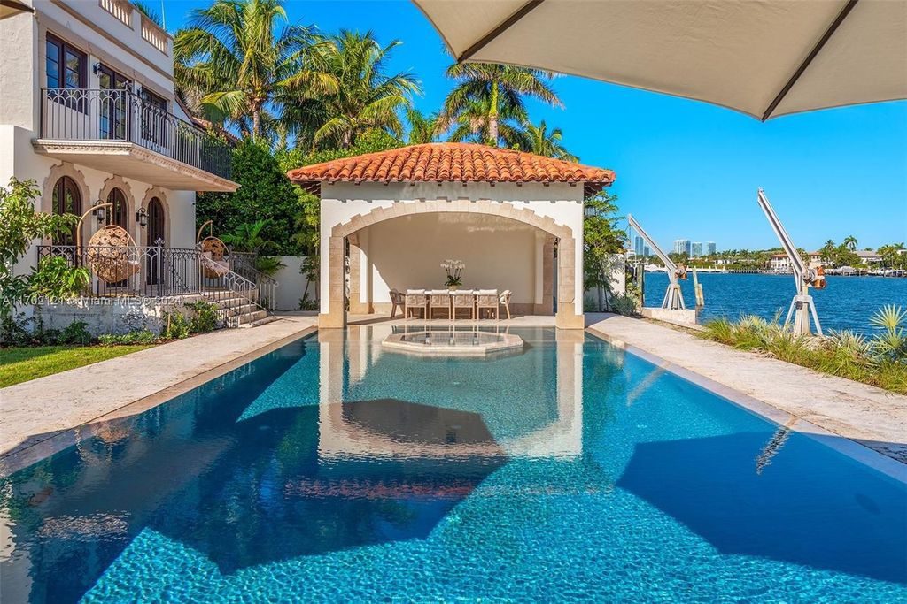 Exquisite Mediterranean Waterfront Estate on Palm Island Featuring Modern Luxury and Timeless Elegance Listed at $38.5 Million