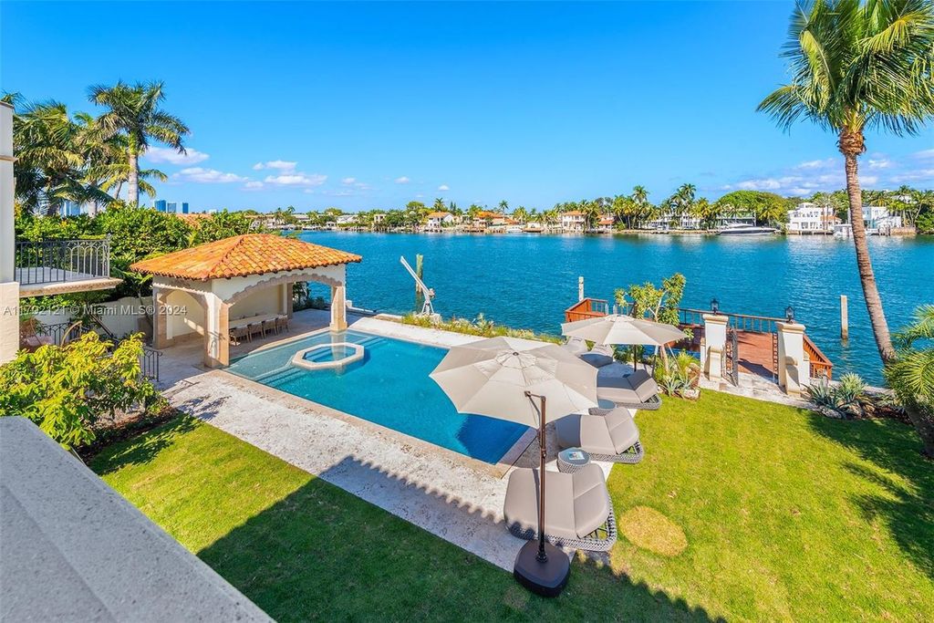 Exquisite Mediterranean Waterfront Estate on Palm Island Featuring Modern Luxury and Timeless Elegance Listed at $38.5 Million