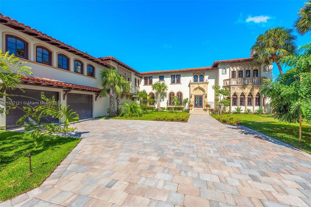 Exquisite Mediterranean Waterfront Estate on Palm Island Featuring Modern Luxury and Timeless Elegance Listed at $38.5 Million