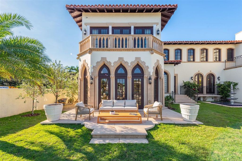 Exquisite Mediterranean Waterfront Estate on Palm Island Featuring Modern Luxury and Timeless Elegance Listed at $38.5 Million