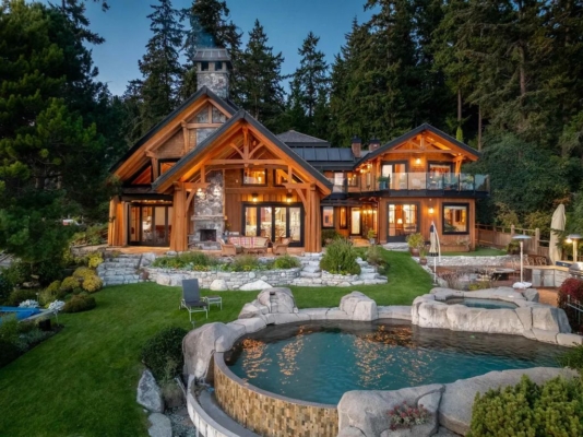 Gated Grandeur: Luxurious Waterfront Estate on Beautiful Trail Bay, Sechelt, Canada for C$14.8 Million