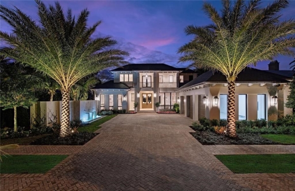 Stunning New Construction with Wide-Water Sunset Views and Resort-Style Amenities in Naples, Listed at $36 Million