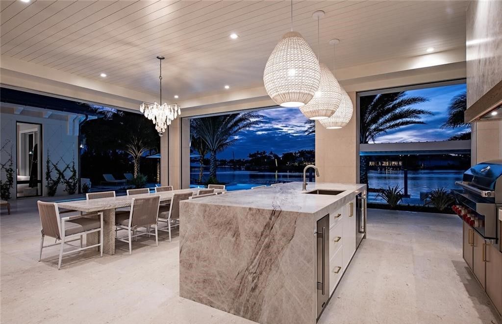 Stunning New Construction with Wide-Water Sunset Views and Resort-Style Amenities in Naples, Listed at $36 Million