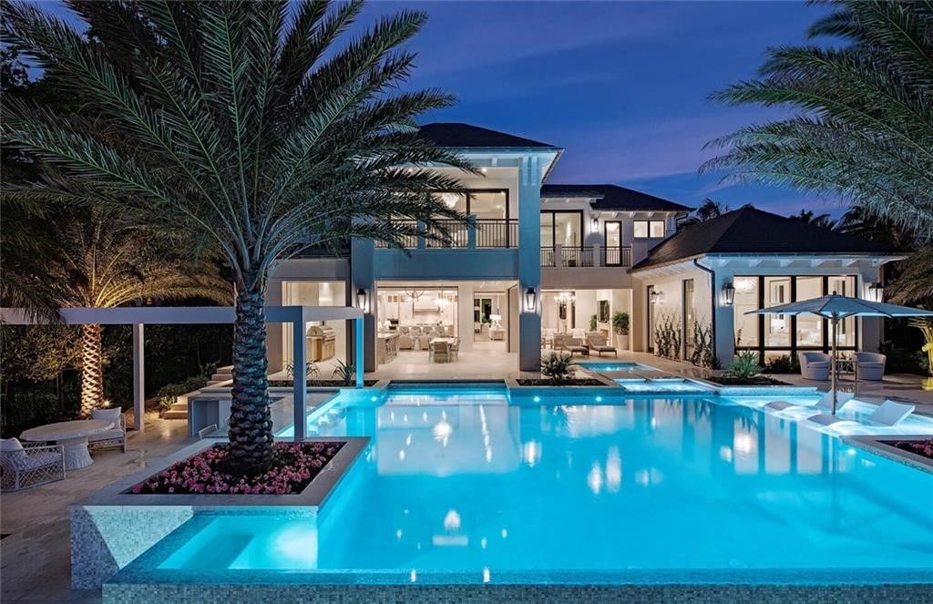 Stunning New Construction with Wide-Water Sunset Views and Resort-Style Amenities in Naples, Listed at $36 Million