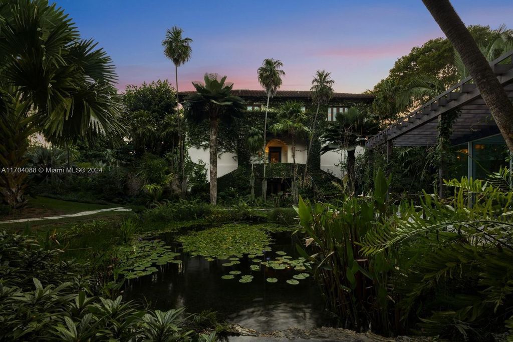 $55.5 Million Coconut Grove Estate with Ocean Views and Award-Winning Gardens in Miami