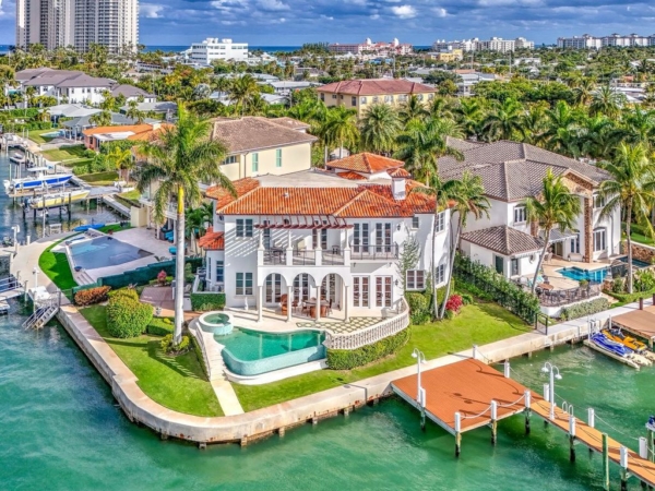 $6.9 Million Waterfront Estate with 150 Feet of Intracoastal Views and Private Boat Lift on Singer Island