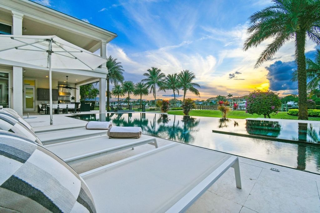 This 5-bed, 7-bath estate in Frenchman’s Harbor offers 100 feet of Intracoastal frontage, a 45-foot dock with a 24,000 lb lift, and space for a 70-foot yacht.