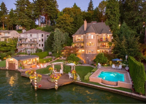 Oswego Lakefront Luxury: Iconic European-Inspired Estate with Premium Amenities for $7.35 Million