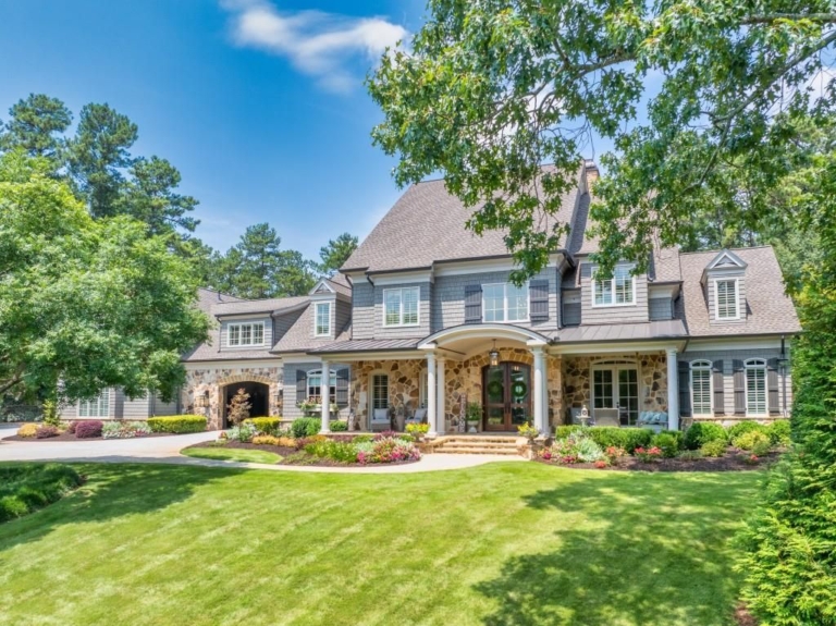 Tranquility and Elegance: Hamptons-Style Lakeside Home in Georgia for $4.2 Million