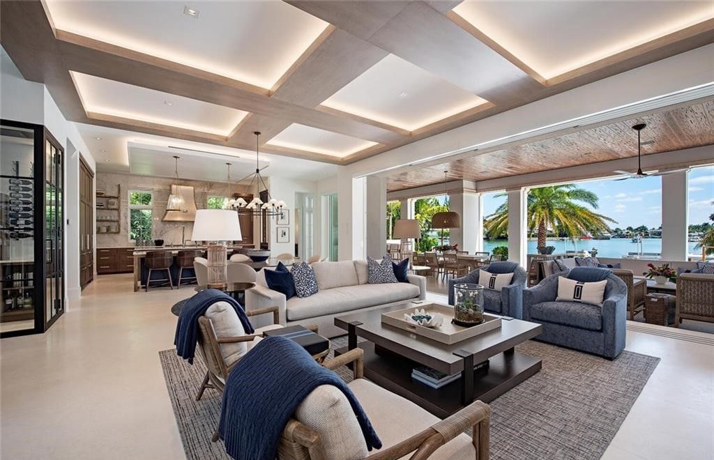 This exquisite 2022-built home offers breathtaking Doubloon Bay views and exclusive Cutlass Cove beach access.