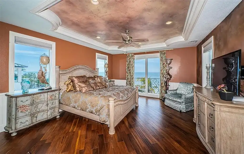 Built in 2014, this single-family residence stands on a 0.37-acre lot with 80 feet of pristine white sand beach frontage. The home’s architectural brilliance combines Tuscan coastal elements with modern craftsmanship, ensuring every detail is both aesthetically pleasing and functionally superior. With $1,532 per square foot, this estate is a testament to luxury living in Redington Beach real estate.