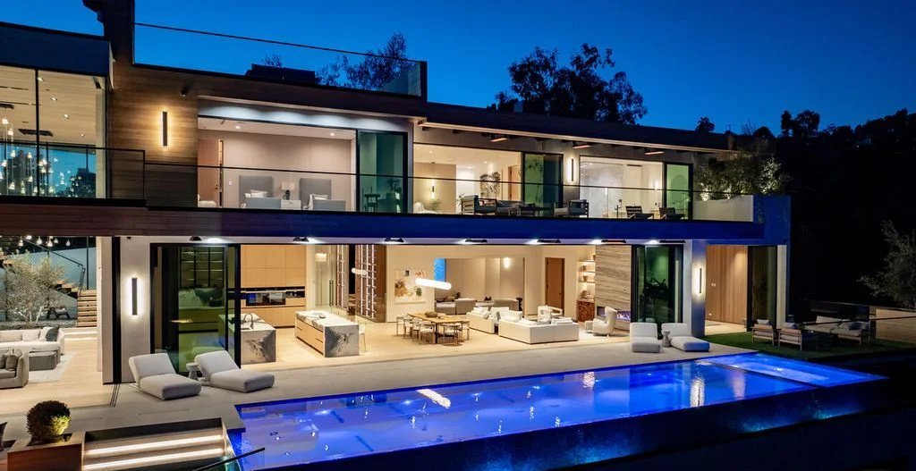 Stunning 1104 N Tigertail Rd Estate with Breathtaking Views of the City Skyline and Getty Center Priced at 23995000 12