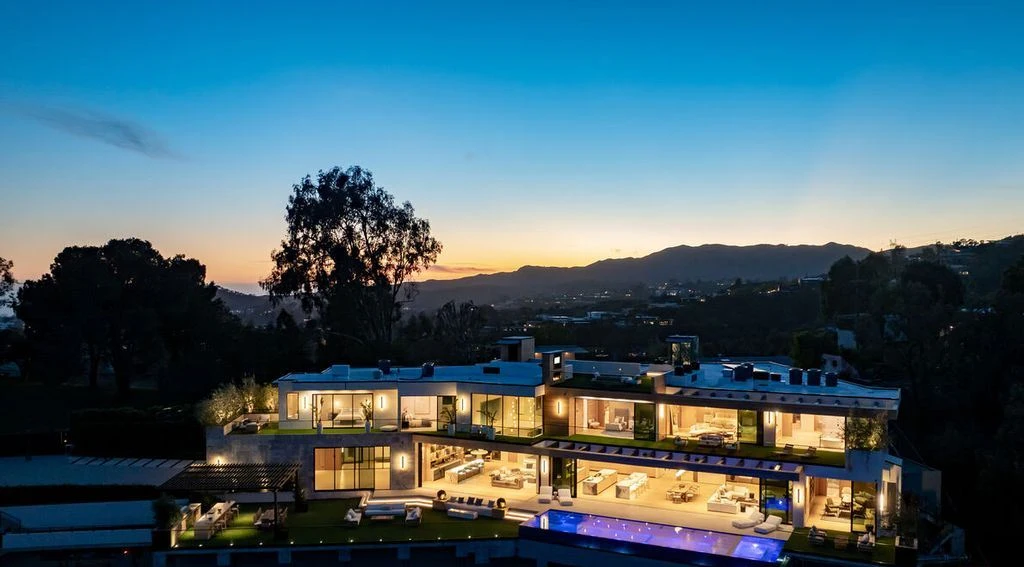 Stunning 1104 N Tigertail Rd Estate with Breathtaking Views of the City Skyline and Getty Center Priced at 23995000 14