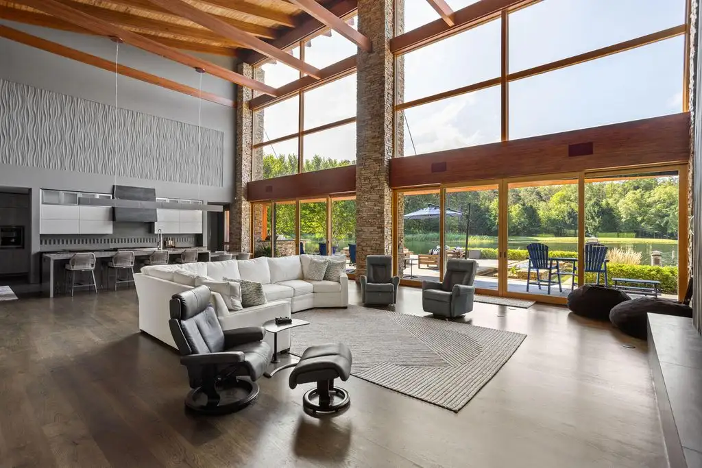 10463 W H Ave Offers Unrivaled Tranquility and Grand Luxury on 28 Acres in Michigan for 3.2 Million 10