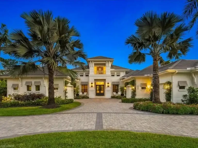 $14 Million Lavish Naples Estate Boasts Private Golf Hole, Pickleball Court and Designer Finishes