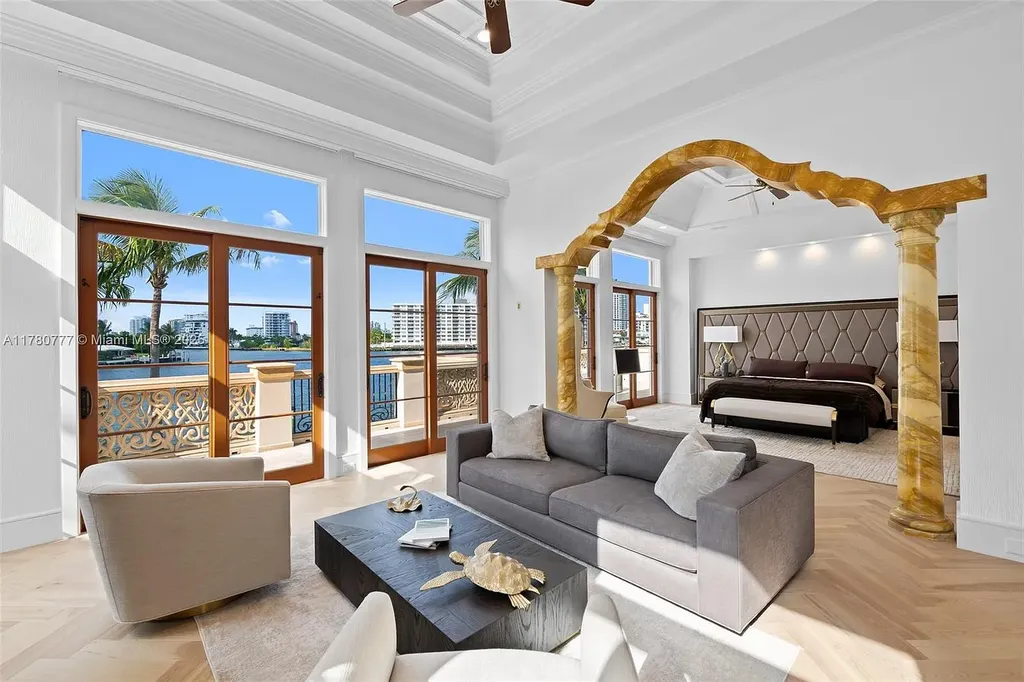 Luxury waterfront estate at 2509 Aqua Vista Blvd in Fort Lauderdale featuring a Mediterranean-style exterior, lagoon pool, and 200 ft of Intracoastal frontage.