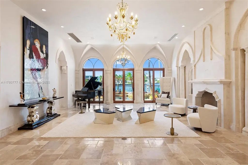 Luxury waterfront estate at 2509 Aqua Vista Blvd in Fort Lauderdale featuring a Mediterranean-style exterior, lagoon pool, and 200 ft of Intracoastal frontage.