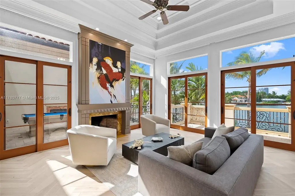 Luxury waterfront estate at 2509 Aqua Vista Blvd in Fort Lauderdale featuring a Mediterranean-style exterior, lagoon pool, and 200 ft of Intracoastal frontage.