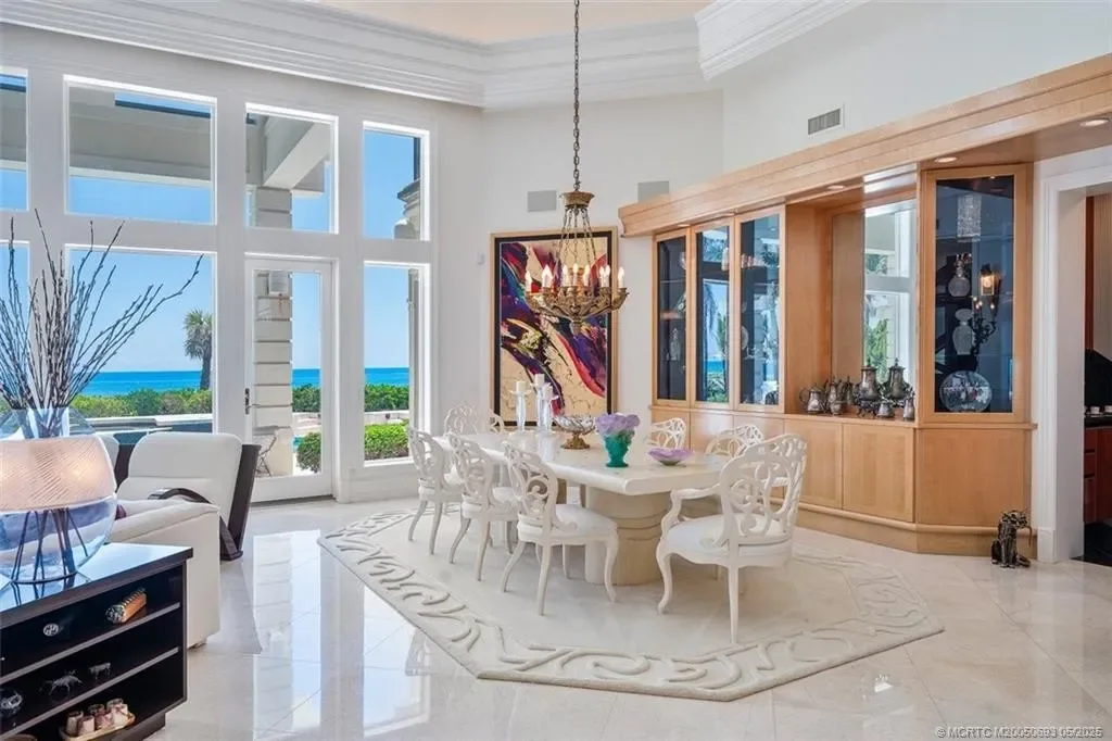 Private heated pool and spa overlooking the ocean at 3066 SE Dune Drive Stuart FL