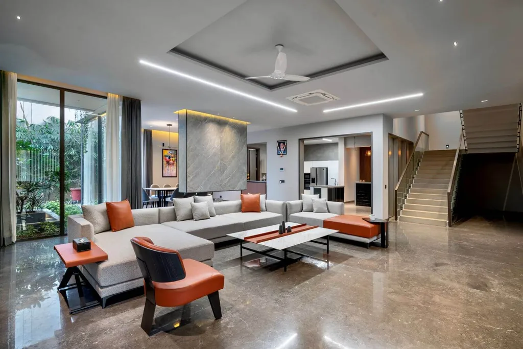 Panjab House by Planet Design & Associates Blends Floating Geometry with Light-Filled Living in Ludhiana, India